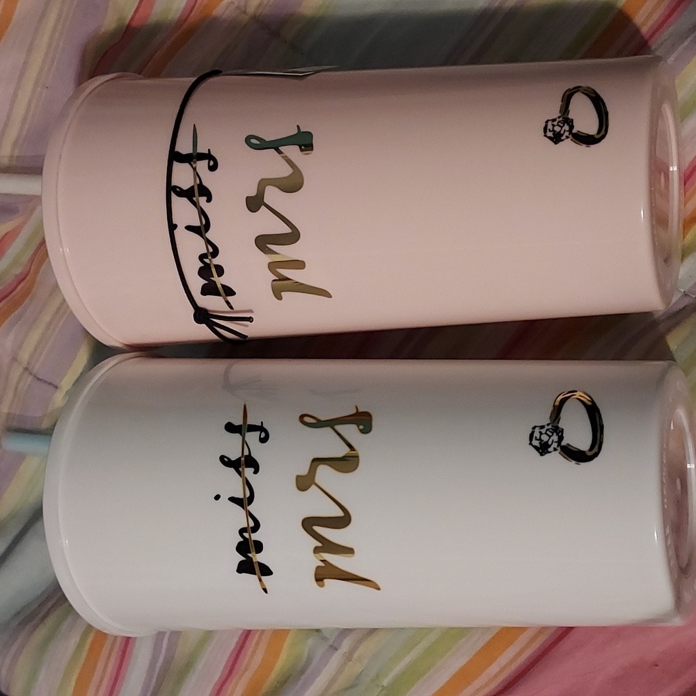 Kate Spade tumblers as is no lid
